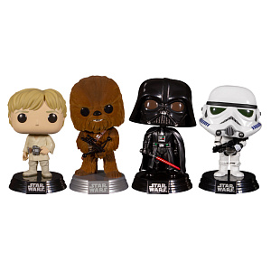 

Фигурка Funko POP Star Wars - Luke / Chewbacca (FL) / Darth Vader / Stormtrooper (Exc) 4PK (74138)