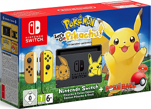 

Игровая консоль Nintendo Switch (желтый / бежевый) + игра Pokemon: Let's Go, Pikachu! + аксессуар PokeBall Plus