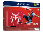 Sony PlayStation 4 Pro (1Tb) Black (CUH-7108В). Лимитированное издание Человек-Паук (Spider-man) 