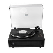 Виниловый проигрыватель Reproductor RP-420UBBK с 4-мя встроенными динамиками (черный)