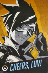 Постер ABYstyle Overwatch – Tracer Cheers Luv Poster (91.5x61) (ABYDCO443)