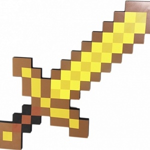 

Minecraft Меч Золотой пиксельный 60см