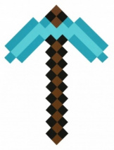 Minecraft Кирка Алмазная пиксельная 45см