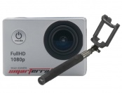 Экшн камера Smarterra B1+монопод для селфи CLEVER Compact SMD-02B 