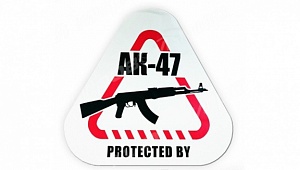 

Наклейка на машину "Protected by AK-47", 20*20 см