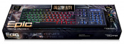 Клавиатура Qumo Epic K42, проводная, 104 клавиши, подсветка радужн., плетеный кабель, фильтр, golden