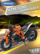 Модель мотоцикла Welly: KTM 1290 Super Duke R / КТМ 1290 Супер-Дьюк Р [Track Series] (1:18)
