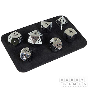 

Набор фигурных металлических игральных костей (D4,D6,D8,D10-2,D12,D20) Stuff-Pro (серебряный)