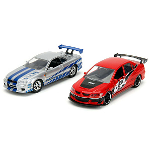

Набор машинок Fast & Furious: Legacy Series – Mitsubishi Lancer Evolution IX + Nissan Skyline GT-R (Масштаб 1:32) (34256)