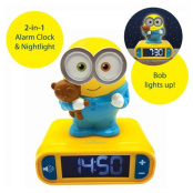 Будильник-ночник Lexibook: Minions 3D NightLight Alarm Clock With Sound and Melodies (RL800DES) (084602)
