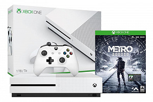 Игровая консоль Xbox One S 1 TB + игра Metro: Исход (Exodus) Microsoft - фото 1