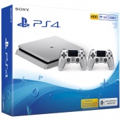 PlayStation 4 500 Gb Slim серебро (CUH-2008A)+ серебряный геймпад