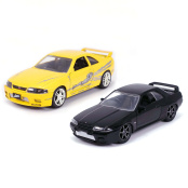 Набор моделей машинок Fast & Furious: 1989 Nissan Skyline GT-R & 1995 Nissan Skyline GTR 1:32 (35696)