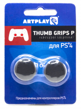 PS 4 Накладки Artplays Thumb Grips защитные на джойстики геймпада (2 шт) 14мм вогнутые черные