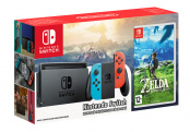 Игровая приставка  Nintendo Switch красный + игра The Legend of Zelda: Breath of the Wild