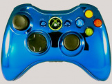 Проводной геймпад для Xbox 360 (цвет Blue chrome) (Не оригинал)