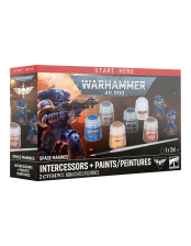 Warhammer 40 000 (Вархаммер 40 000): миниатюры Космодесанта (Space Marines) – набор с красками (Intercessors and Paints), арт. 60-11