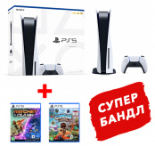 Игровая консоль Sony PlayStation 5 + игра Ratchet & Clank: Сквозь Миры + игра Сэкбой: Большое приключение