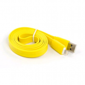 Дата-кабель плоский Red Line USB - 8 - pin для Apple, желтый
