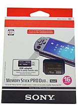 Карта памяти Memory Stick 16 Gb Pro Duo+USB Adaptor (original) (PSP)