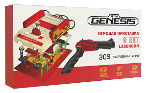 

Игровая приставка Retro Genesis 8 Bit – Lasergun + 303 игры (2 проводных джойстика + пистолет Заппер)