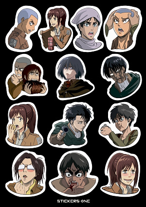 

Стикерпак Attack On Titans #4