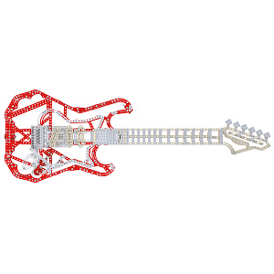 

Конструктор металлический Metalcraft DIY – 3D Гитара красная