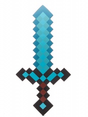 Minecraft Меч Алмазный пиксельный 60см