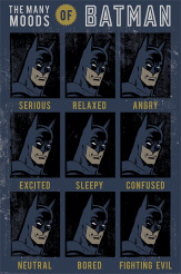 Постер Maxi Pyramid – DC Originals (The Many Moods Of Batman) (61 x 91 см)