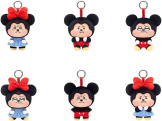 Плюш-брелок TOPTOY: Disney – Mickey & Minnie [Pouty Series – Vinyl Plush Charm], 1 случайная фигурка (16 см)