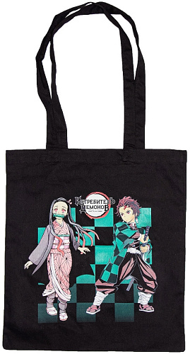 

Сумка-шоппер Demon Slayer: Kimetsu no Yaiba / Истребитель демонов (чёрная)