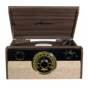 Виниловый проигрыватель Alive Audio: Fusion – Dark Wood c Bluetooth и FM-радио (FSN-01-DW)