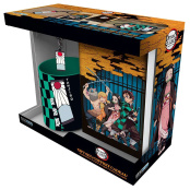 Набор ABYstyle Demon Slayer: Kimetsu no Yaiba – Tanjiro Gift Set: Кружка керамическая (320 мл) + Брелок + Записная книжка (А6) (ABYPCK257)
