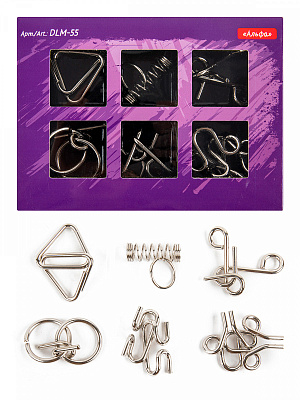 

Набор 6 металлических головоломок «Альфа» Delfbrick (DLM-55/A)