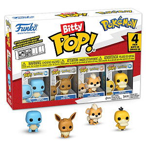 

Набор фигурок Funko Bitty POP: Pokemon – Squirtle + Eevee + Growlithe + Psyduck (4 шт) (81135) (2 см)