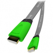 Кабель HDMI Gioteck XC-3 плоский, зеленый (PS3)