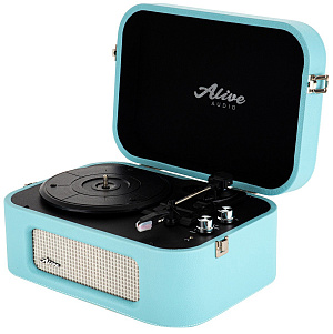 Виниловый проигрыватель Alive Audio Stories Turquoise c Bluetooth