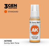 Краска AK Interactive Sunny Skin Tone, 17 мл (AK11055)