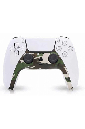 Декоративная насадка для геймпада PS5 DualSence (green camuflage) - фото 1
