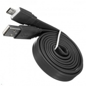 Кабель, USB-Micro USB, плоский, PVC, 1.5м, черный, коробка с окном