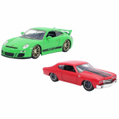 Набор моделей машинок Форсаж / Fast & Furious – Porsche 911 GT3 RS 997 + Chevrolet Chevelle SS 1:32 (35692)