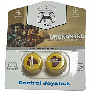 

Накладки на стики для геймпада DualSense / DualShock 4 DH Uncharted 4: A Thief's End (желтый) (2 шт) (D02)