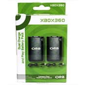 X-Box 360 Комплект ORB Charge&Play для зарядки (2 аккумулятора, 2 зарядных кабеля) (020405)