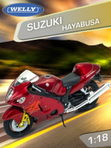 Модель мотоцикла Welly: Suzuki Hayabusa / Сузуки Хаябуса [Track Series] (1:18)