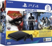 Sony PlayStation 4 Slim (500 Gb) Black (CUH-2108А) + Horizon ZD + Uncharted 4: Путь вора + God of War III + подписка PlayStation Plus на 3 мес. 