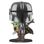 Фигурка Funko POP Star Wars: Mandalorian – Mandalorian with Child Chrome (49931)