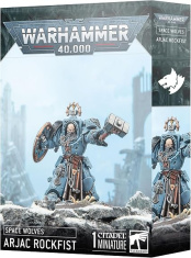 Warhammer 40 000 (Вархаммер 40 000): миниатюра Космических Волков (Space Wolves) – Арьяк Каменный Кулак (Arjac Rockfist), арт. 53-38