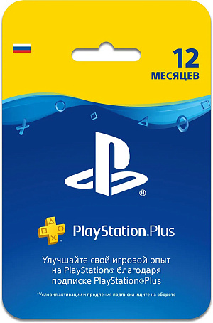 Подписка PlayStation Plus на 12 месяцев (Коробочная версия) Sony