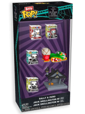 Набор Funko Bitty POP Disney: The Nightmare Before Christmas – Zero, Sally, Jack, Jack Skellington, Rides, Town (6 шт) (91761)