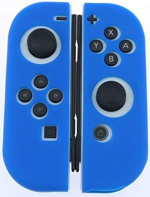 

Силиконовые чехлы для 2-х контроллеров Joy-Con (синие)